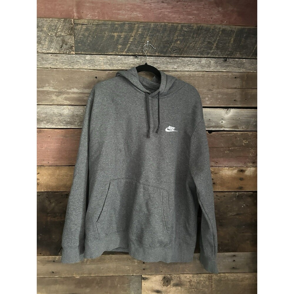 Nike Sportswear Club Fleece Men's Pullover Hoodie - Gray, Size M (BV2654-071)